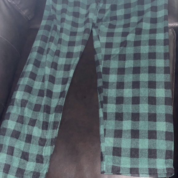 Green and Black Checkered Men's Joggers - Picture 1 of 2